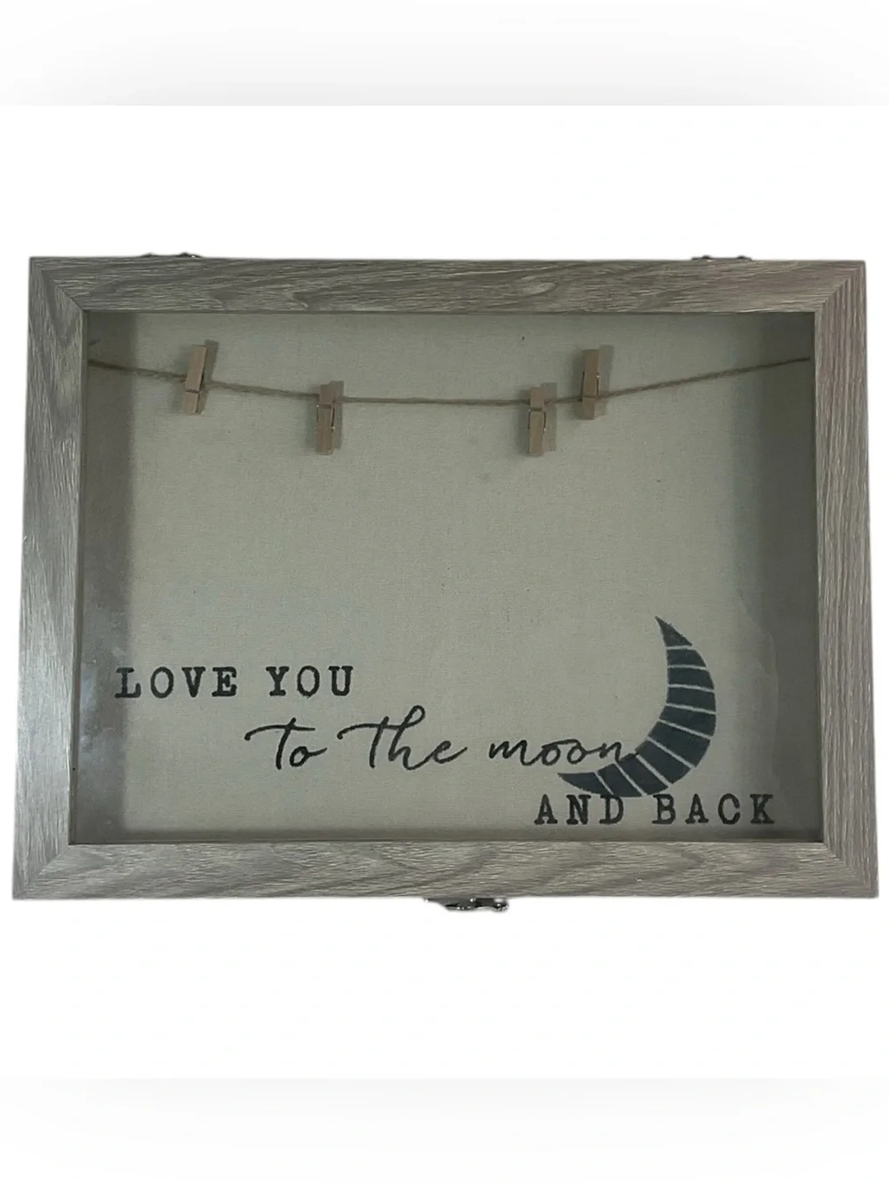 Love You to the Moon and Back Shadow Box Photo Display Frame 🌙🌚🌔15-3/4